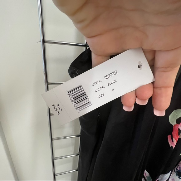 NWT NICOLE MILLER Black Cutout Halter Gown Medium $500 - Picture 6 of 6